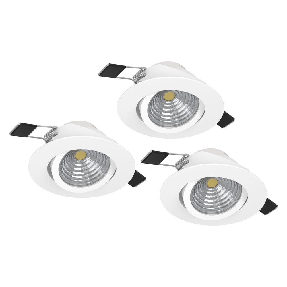 Innfelt lampe Saliceto 3 stk Ø88 mm 2700K - Hvit