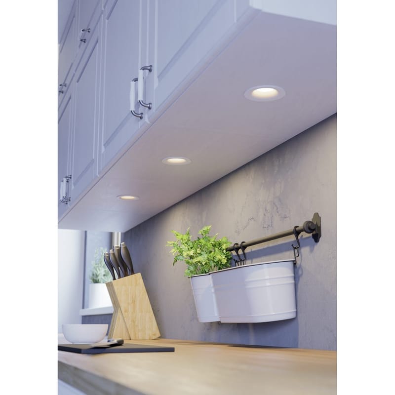 Innfelt lampe Saliceto 88 mm 2700K Sett med 3 - Hvit - Belysning - Lyspærer & lyskilder - Spotlights & downlights