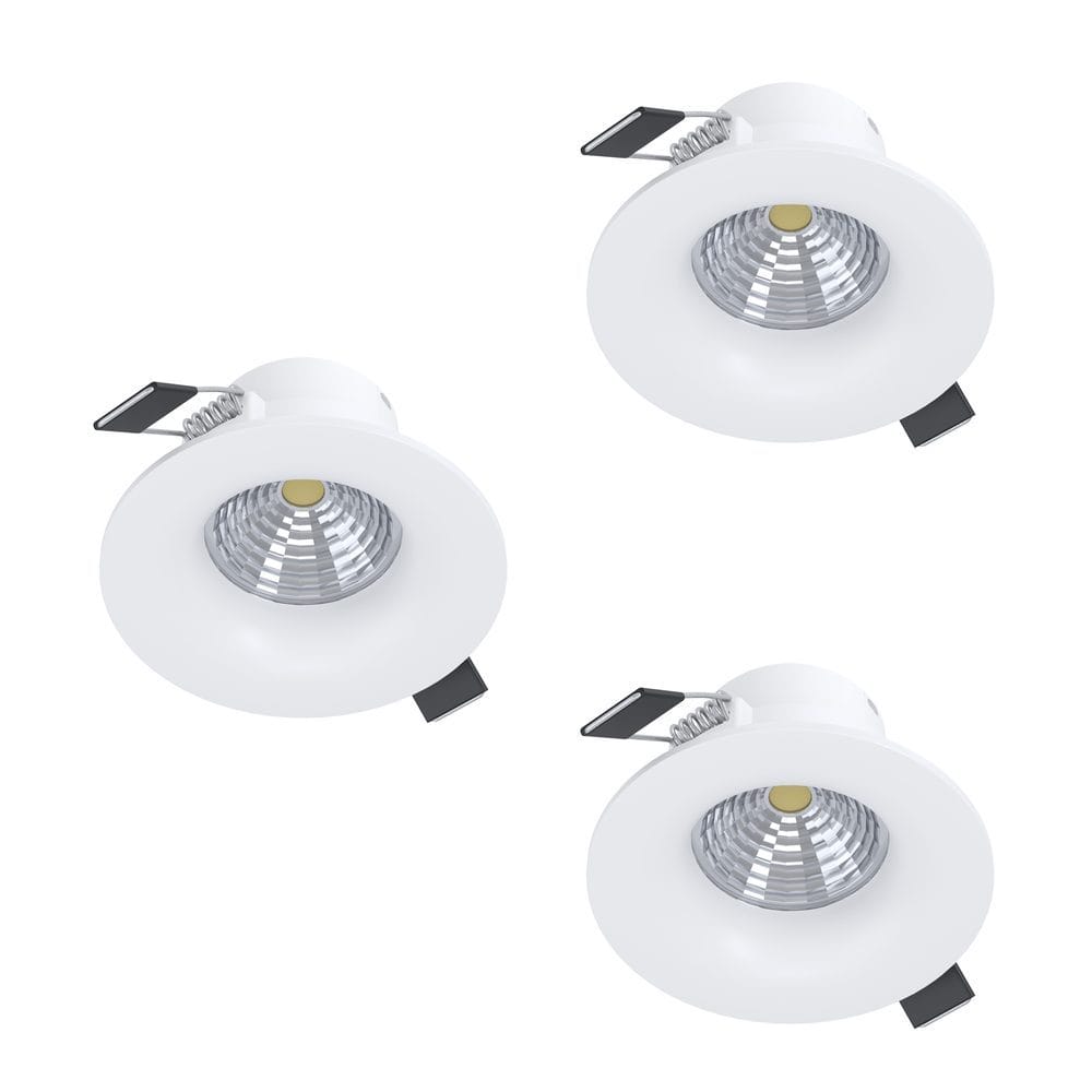 Innfelt lampe Saliceto 88 mm 2700K Sett med 3 - Hvit