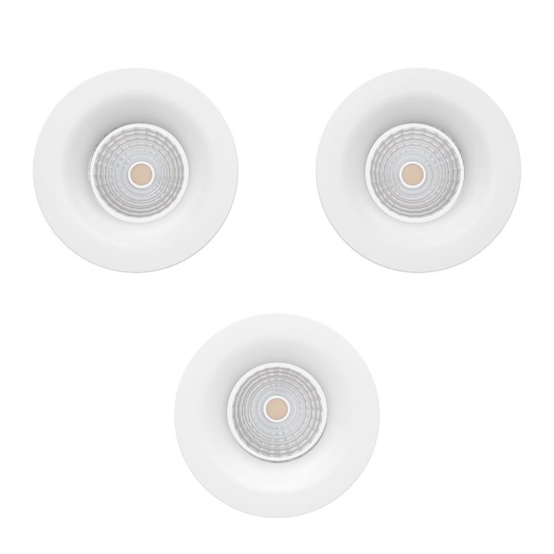 Innfelt lampe Saliceto 88 mm 2700K Sett med 3 - Hvit - Belysning - Lyspærer & lyskilder - Spotlights & downlights