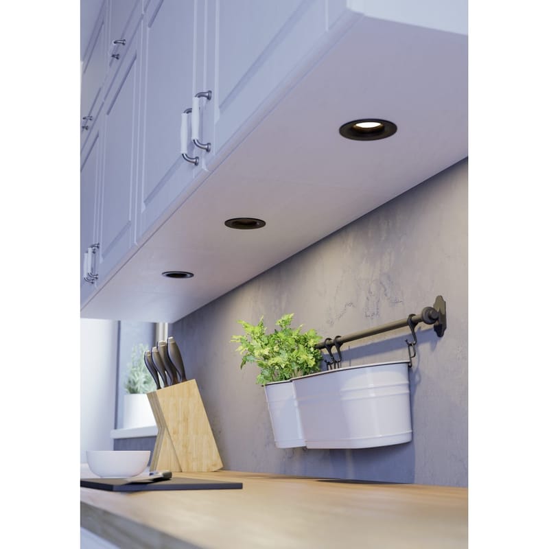 Innfelt lampe Saliceto 88 mm 2700K Sett med 3 - Sort - Belysning - Lyspærer & lyskilder - Spotlights & downlights