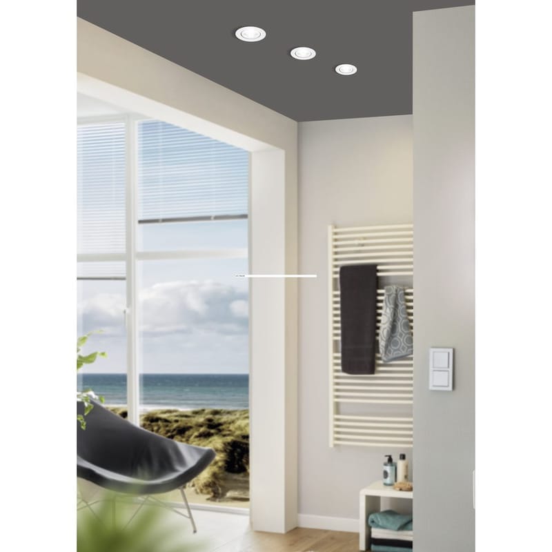 Innfelt lampe Saliceto 88 mm 4000K - Hvit - Belysning - Lyspærer & lyskilder - Spotlights & downlights