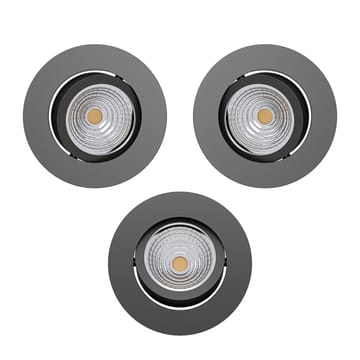 Innfelt lampe Saliceto 88 mm 4000K Sett med 3 - Sort - Belysning - Lyspærer & lyskilder - Spotlights & downlights