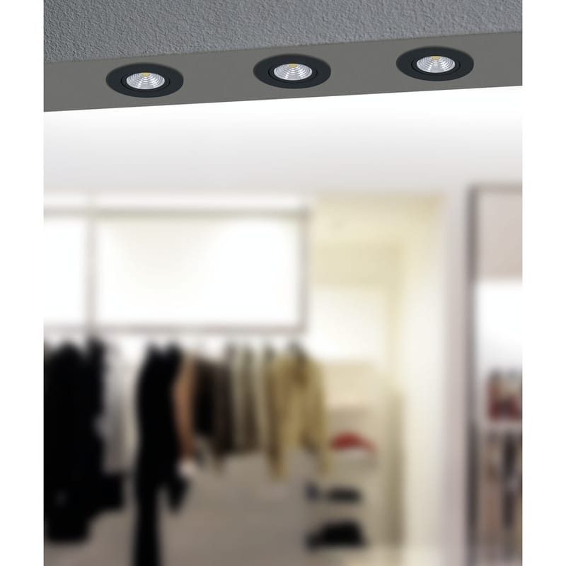 Innfelt lampe Saliceto 88 mm 4000K - Sort - Belysning - Lyspærer & lyskilder - Spotlights & downlights