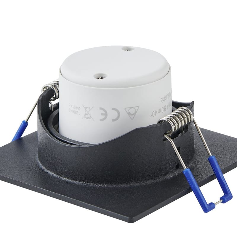 Innfelt lampe Saliceto 88x88 mm 2700K Sett av 3 - Sort - Belysning - Lyspærer & lyskilder - Spotlights & downlights