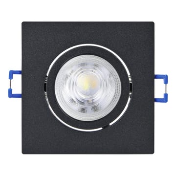 Innfelt lampe Saliceto 88x88 mm 4000K Sett av 3 - Sort - Belysning - Lyspærer & lyskilder - Spotlights & downlights