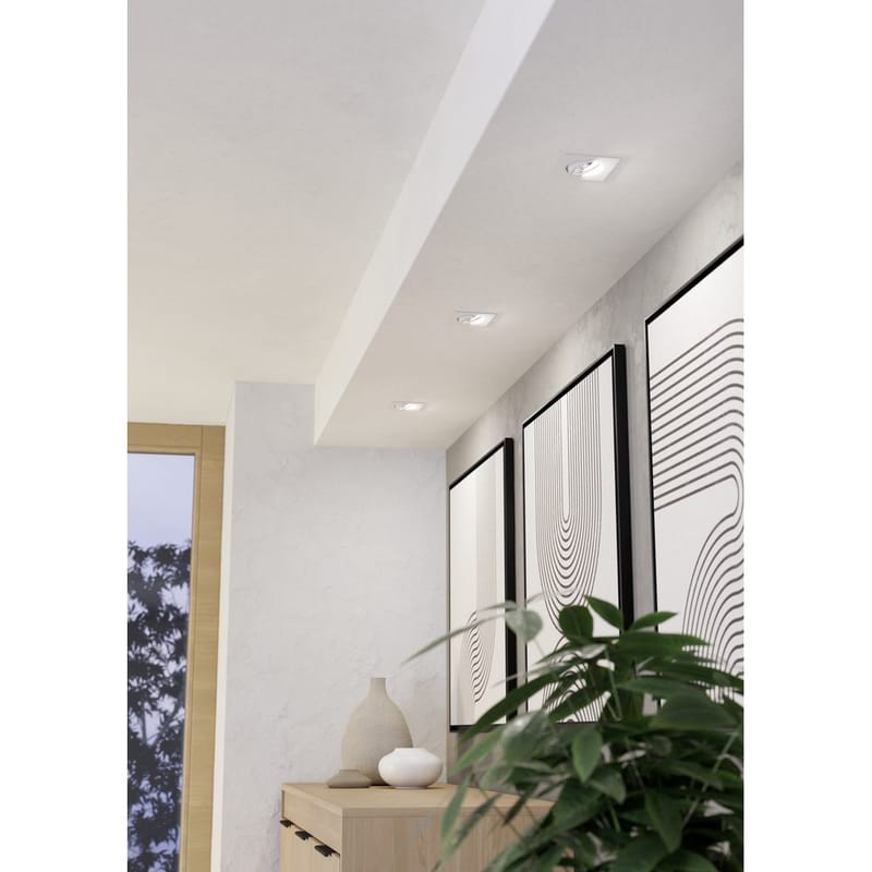 Innfelt lampe Saliceto Hvit 4000K - 8,8 cm - Belysning - Lyspærer & lyskilder - Spotlights & downlights