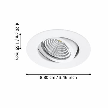 Innfelt lampe Saliceto Mobil Hvit 4000K Sett på 3 - 8,8 cm - Belysning - Lyspærer & lyskilder - Spotlights & downlights