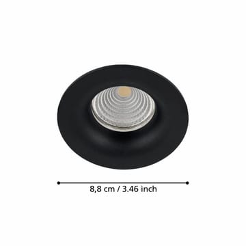 Innfelt lampe Saliceto Stel 88 mm 2700K - Sort - Belysning - Lyspærer & lyskilder - Spotlights & downlights