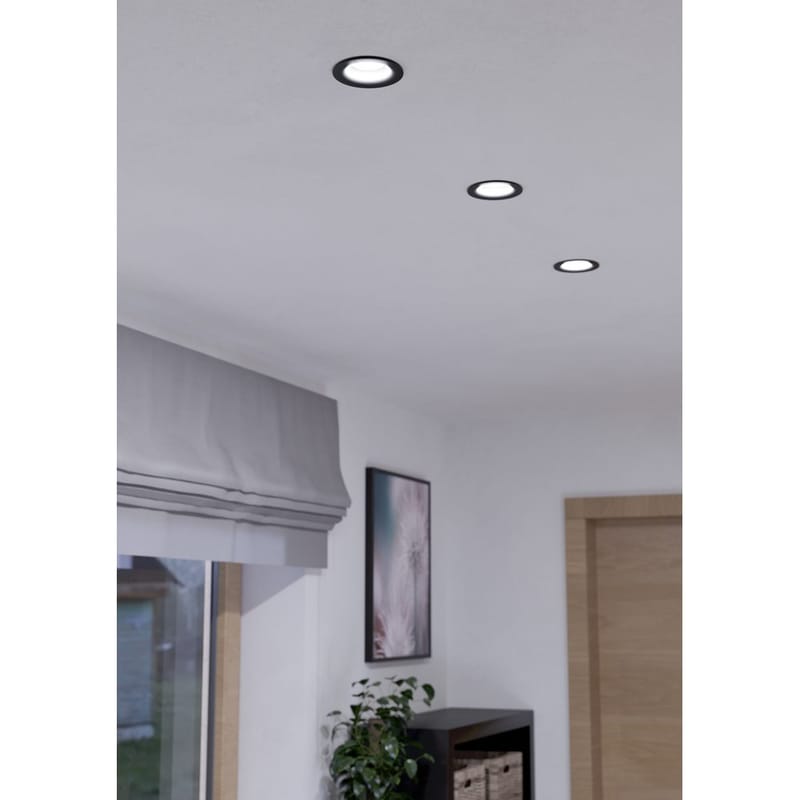 Innfelt lampe Saliceto Stel Svart 4000K - 8,8 cm - Belysning - Lyspærer & lyskilder - Spotlights & downlights