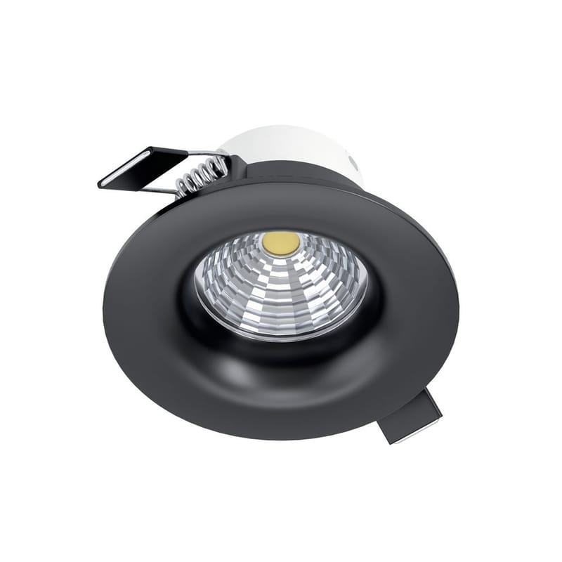 Innfelt lampe Saliceto Stel Svart 4000K, 8,8 cm