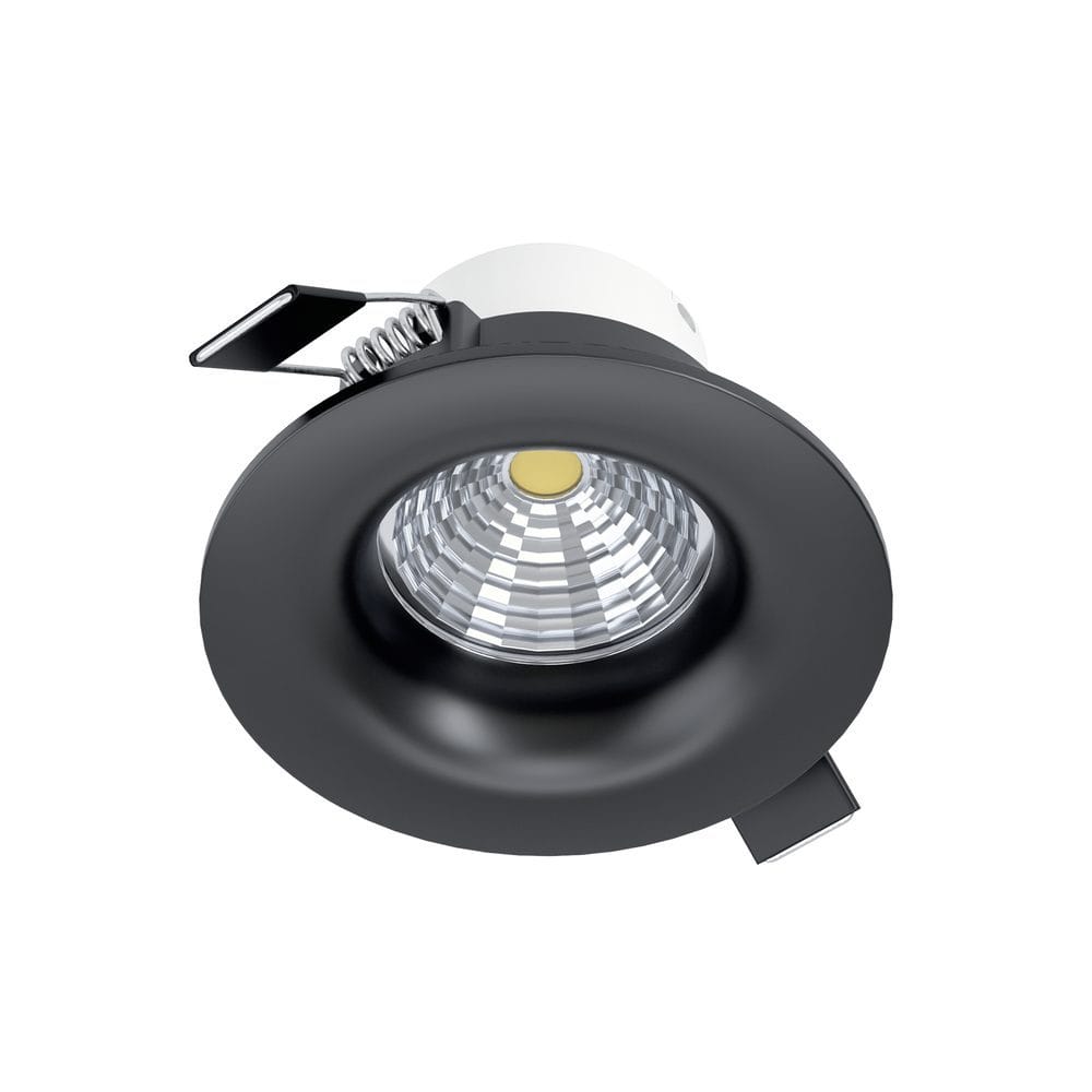 Innfelt lampe Saliceto Stel Svart 4000K - 8,8 cm
