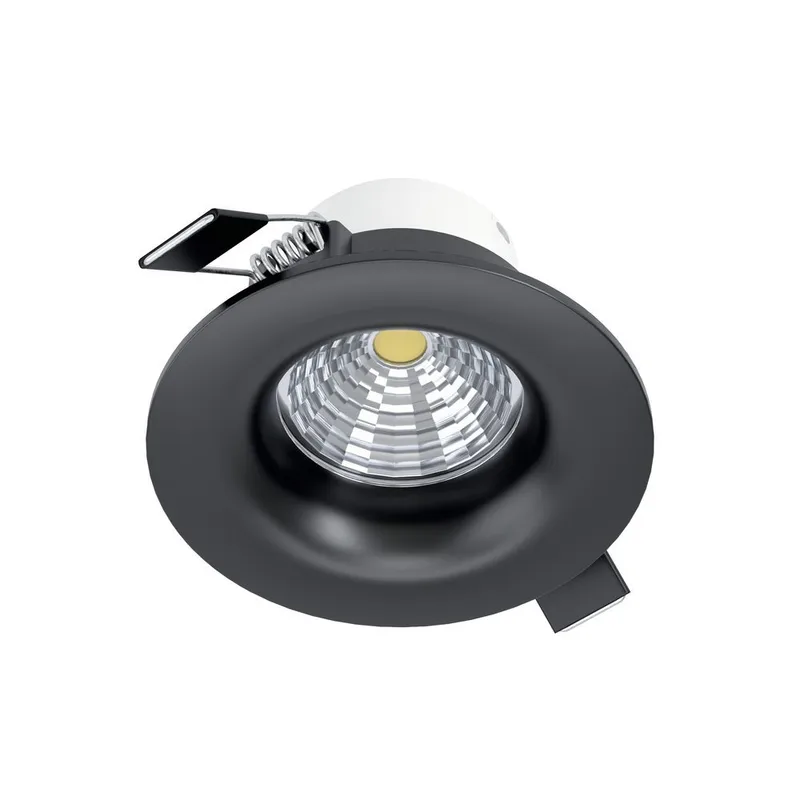 Innfelt lampe Saliceto Stel Svart 4000K, 8,8 cm