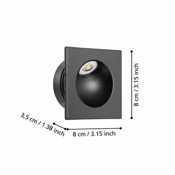 Innfelt lampe Zarate - 8 cm - Belysning - Lyspærer & lyskilder - Spotlights & downlights