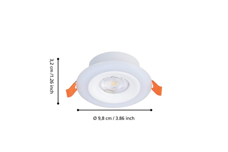 Innfelt lampe Eglo Calonge RGB 3 stk hvit - Hvit - Belysning - Lyspærer & lyskilder - Spotlights & downlights