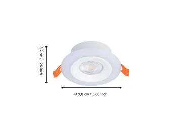 Innfelt lampe Eglo Calonge RGB 3 stk hvit - Hvit - Belysning - Lyspærer & lyskilder - Spotlights & downlights