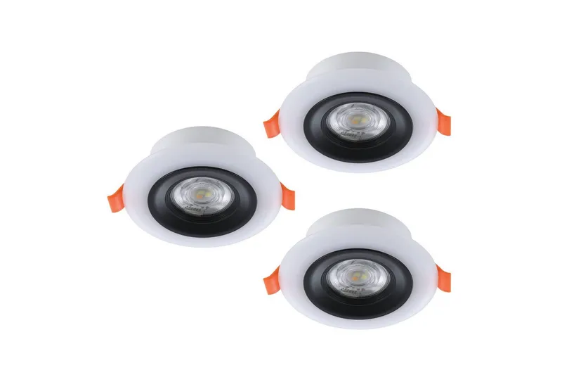 Innfelt Lampe Eglo Calonge RGB 3 stk Svart, Hvit - Svart/Hvit - Belysning - Lyspærer & lyskilder - Spotlights & downlights