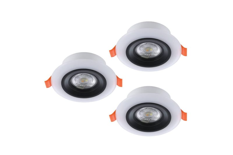 Innfelt Lampe Eglo Calonge RGB 3 stk Svart, Hvit - Svart/Hvit - Belysning - Lyspærer & lyskilder - Spotlights & downlights