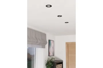 Innfelt Lampe Eglo Saliceto 3 stk Ø88 mm 2700K Svart - Svart - Belysning - Lyspærer & lyskilder - Spotlights & downlights