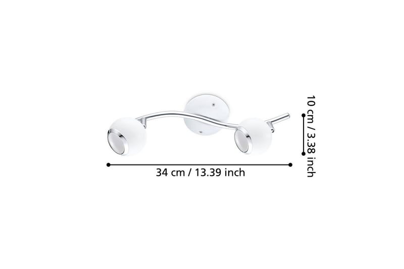 Spotlight Eglo Bimeda med 2 Lamper Hvit, Krom - Hvit/Krom - Belysning - Lyspærer & lyskilder - LED-belysning - LED-spotlight