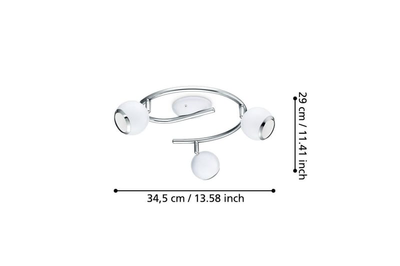 Spotlight Eglo Bimeda med 3 Lamper Hvit, Krom - Hvit/Krom - Belysning - Lyspærer & lyskilder - LED-belysning - LED-spotlight