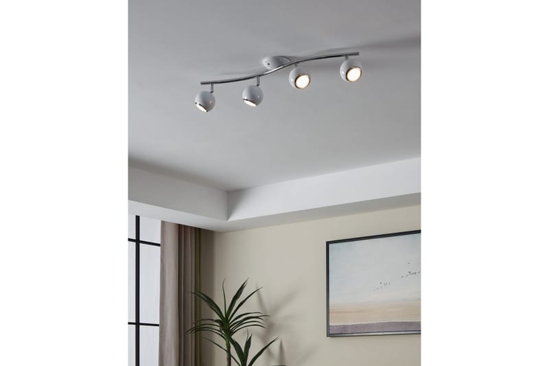 Spotlight Eglo Bimeda med 4 Lamper Hvit, Krom - Hvit/Krom - Belysning - Lyspærer & lyskilder - LED-belysning - LED-spotlight