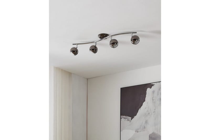 Spotlight Eglo Bimeda med 4 lamper nikkel-nero, krom - Svart/Krom/Grå - Belysning - Lyspærer & lyskilder - LED-belysning - LED-spotlight