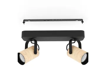 Spotlight Eglo Cayuca med 2 lamper - Svart/Brun - Belysning - Lyspærer & lyskilder - LED-belysning - LED-spotlight