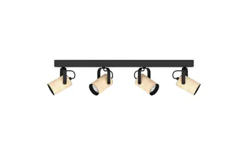 Spotlight Eglo Cayuca med 4 lamper - Svart/Brun - Belysning - Lyspærer & lyskilder - LED-belysning - LED-spotlight