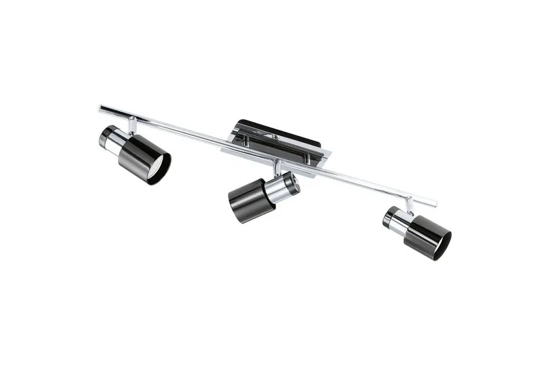 Spotlight Eglo Davida 1 med 3 Lamper, Svart/Krom