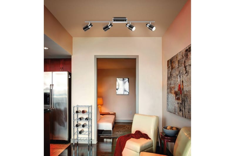 Spotlight Eglo Davida 1 med 4 lamper - Krom/Svart - Belysning - Lyspærer & lyskilder - LED-belysning - LED-spotlight