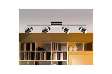 Spotlight Eglo Davida 1 med 4 lamper - Krom/Svart - Belysning - Lyspærer & lyskilder - LED-belysning - LED-spotlight
