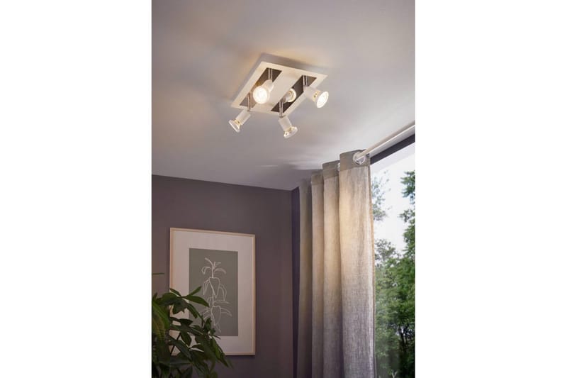 Spotlight Eglo Sarria Kvadrat Hvit, Krom - Hvit/Krom - Belysning - Lyspærer & lyskilder - LED-belysning - LED-spotlight