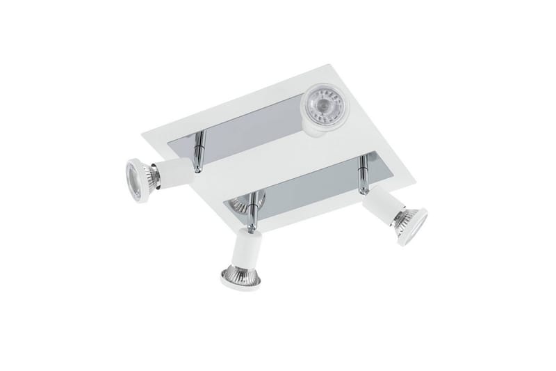 Spotlight Eglo Sarria Kvadrat Hvit, Krom - Hvit/Krom - Belysning - Lyspærer & lyskilder - LED-belysning - LED-spotlight