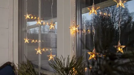 Star Curtain lysgardin 180 cm, transparent