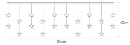 Star Curtain lysgardin 180 cm - transparent - Belysning - Lyspærer & lyskilder - LED-belysning - LED lysslynge