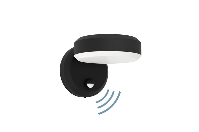 Vegglampe utendørsbelysning Eglo Fornaci med sensor - Hvit/Svart - Belysning - Utebelysning - Markbelysning - Hagespotlight