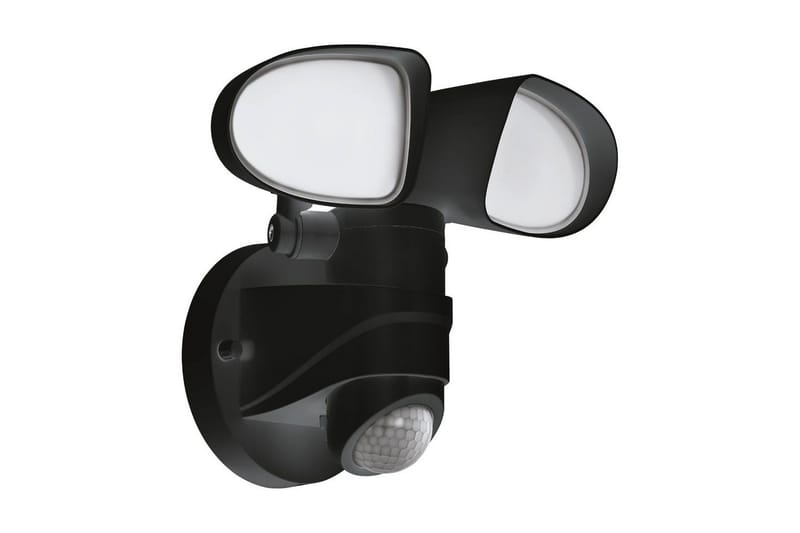 Veggstrålkaster Utendørs Eglo Pagino med Sensor og 2 Lamper, Svart