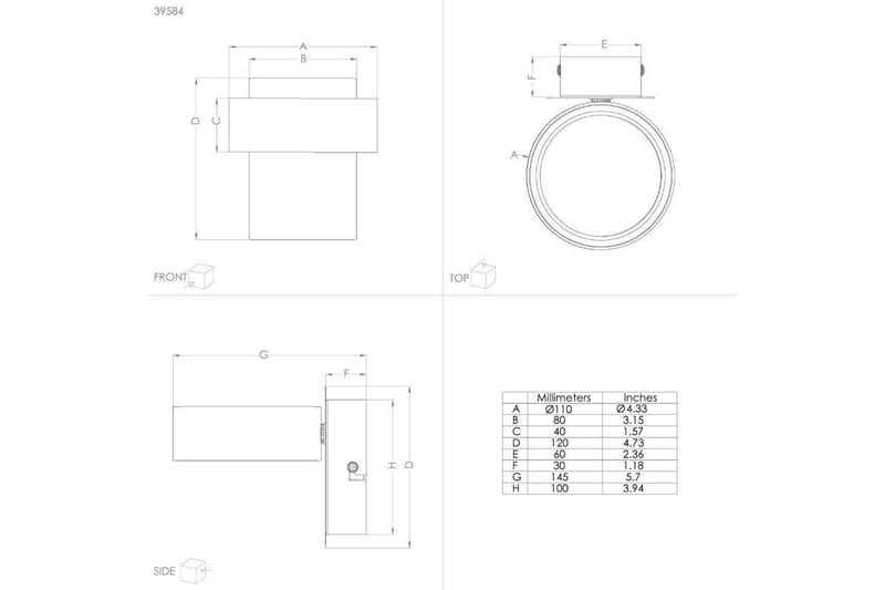 LED-spotlight Eglo Albariza Hvit 1 lampe - 1 lampe - Belysning - Lyspærer & lyskilder - Spotlights & downlights