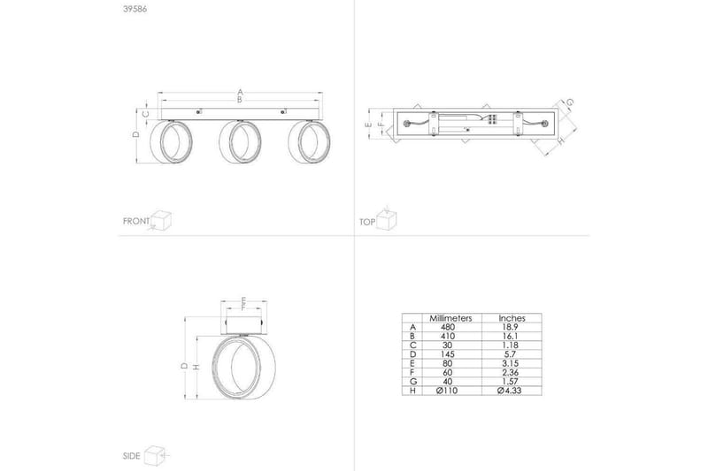 LED-spotlight Eglo Albariza Hvit 3 lamper - 3 lamper - Belysning - Lyspærer & lyskilder - Spotlights & downlights