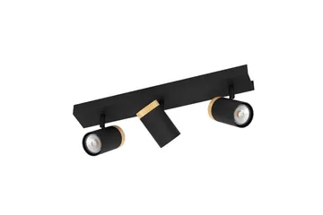 LED-spotlight Eglo Cartagena Svart/Tre 3 lamper - 3 lamper - Belysning - Lyspærer & lyskilder - Spotlights & downlights
