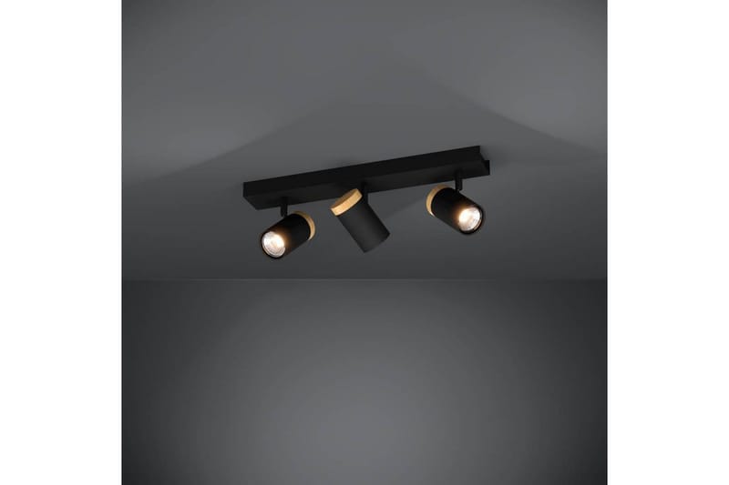 LED-spotlight Eglo Cartagena Svart/Tre 3 lamper - 3 lamper - Belysning - Lyspærer & lyskilder - Spotlights & downlights