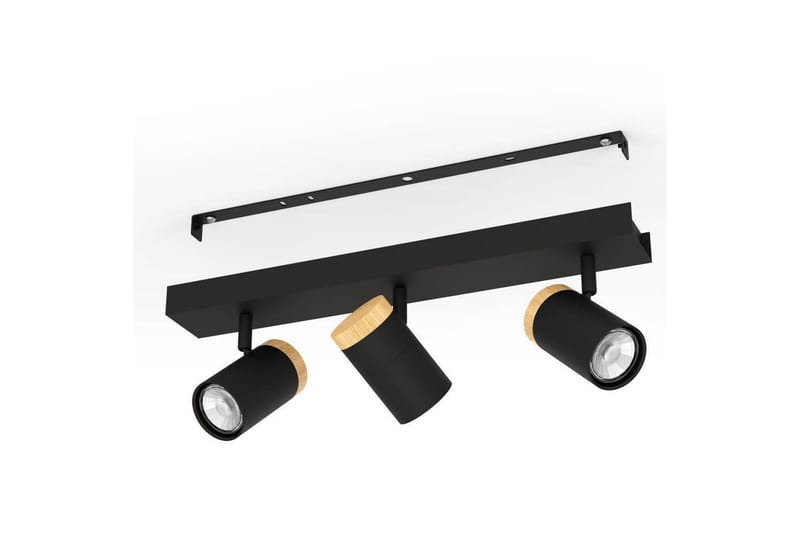 LED-spotlight Eglo Cartagena Svart/Tre 3 lamper - 3 lamper - Belysning - Lyspærer & lyskilder - Spotlights & downlights