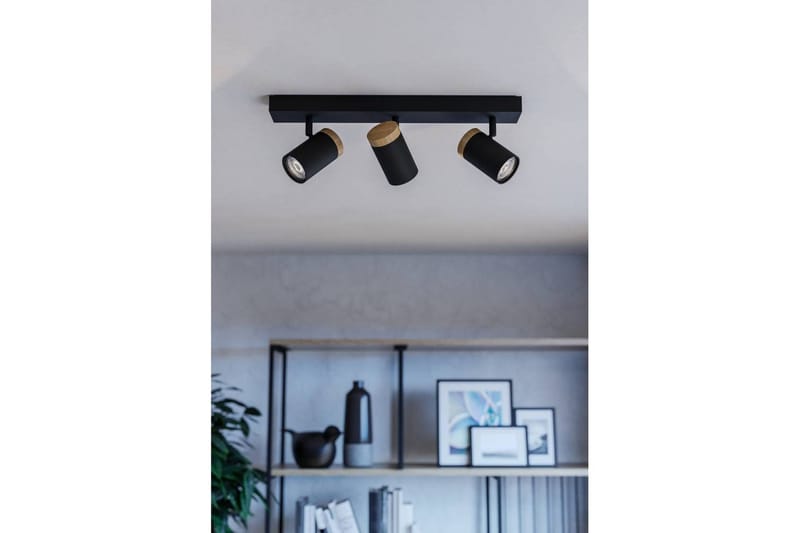 LED-spotlight Eglo Cartagena Svart/Tre 3 lamper - 3 lamper - Belysning - Lyspærer & lyskilder - Spotlights & downlights