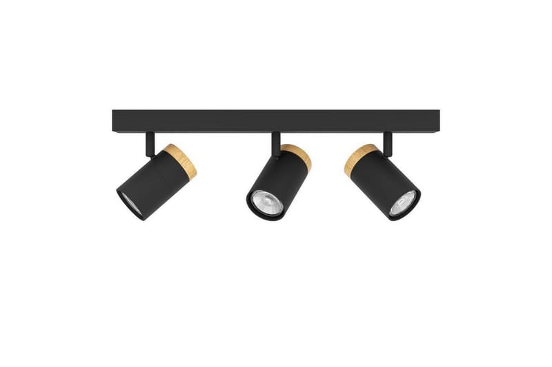 LED-spotlight Eglo Cartagena Svart/Tre 3 lamper - 3 lamper - Belysning - Lyspærer & lyskilder - Spotlights & downlights