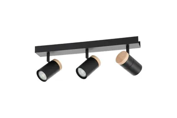 LED-spotlight Eglo Cartagena Svart/Tre 3 lamper - 3 lamper - Belysning - Lyspærer & lyskilder - Spotlights & downlights