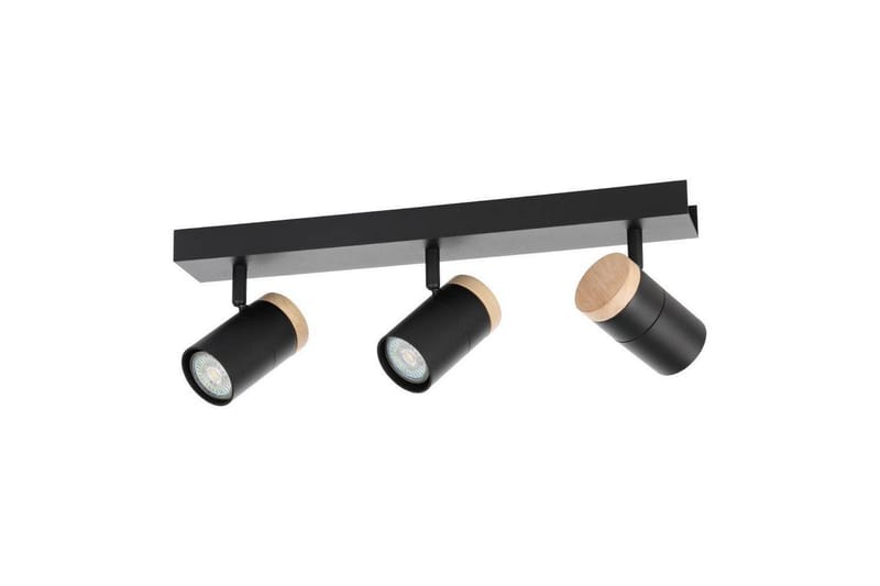 LED-spotlight Eglo Cartagena Svart/Tre 3 lamper - 3 lamper - Belysning - Lyspærer & lyskilder - Spotlights & downlights