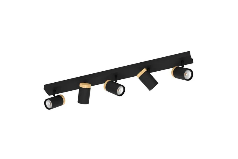 LED-spotlight Eglo Cartagena Svart/Tre 5 Lamper, 5 Lamper
