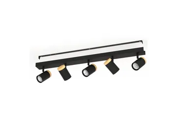 LED-spotlight Eglo Cartagena Svart/Tre 5 Lamper - 5 Lamper - Belysning - Lyspærer & lyskilder - Spotlights & downlights