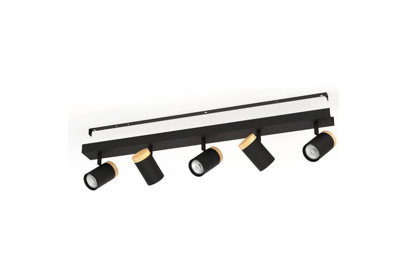 LED-spotlight Eglo Cartagena Svart/Tre 5 Lamper - 5 Lamper - Belysning - Lyspærer & lyskilder - Spotlights & downlights